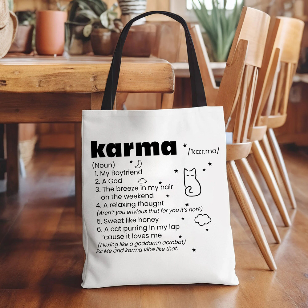 Karma is a Cat Tote Bag, Midnights Taylor Tote Bag For Cat Lovers, Swiftie Gift For Her - 2.jpg