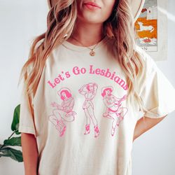 lets go lesbians shirt subtle lesbian shirt lgbtq ally sapphic society shirt