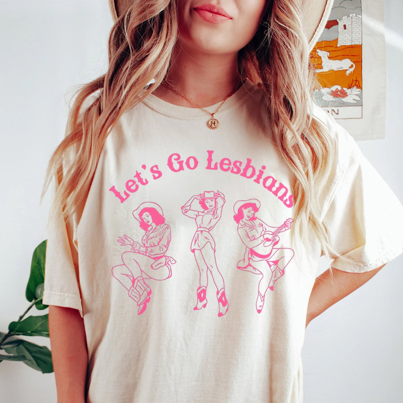 Let's Go Lesbians Shirt Subtle Lesbian Shirt LGBTQ Ally Sapphic Society Shirt - 1.jpg