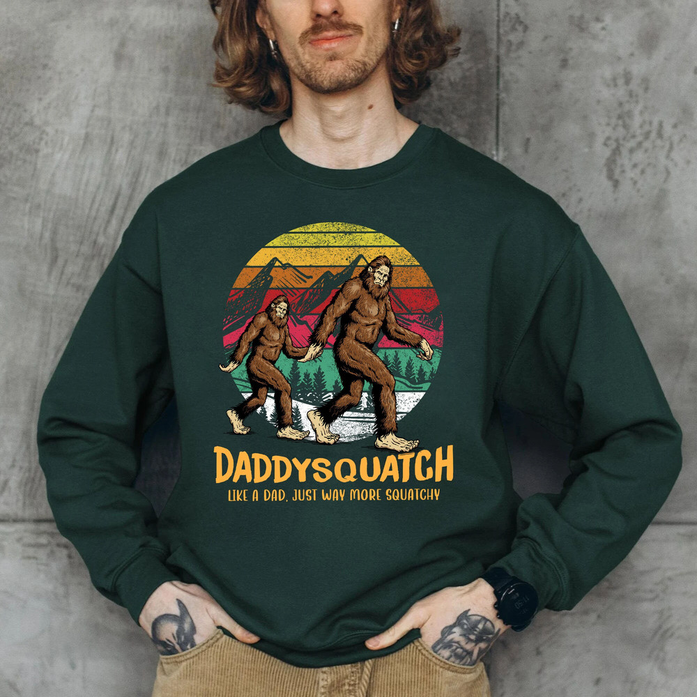 Mens Daddysquatch T-Shirt, Like A Dad Just Way More Squatchy Retro T-Shirt, Dadsquatch Like A Dad, Just Way More Squatchy Personalized Shirt - 3.jpg