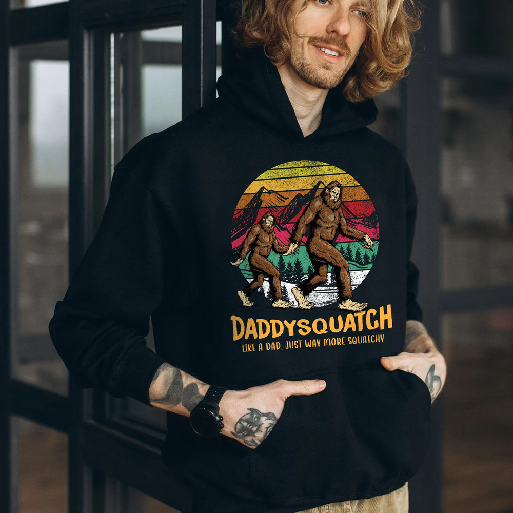 Mens Daddysquatch T-Shirt, Like A Dad Just Way More Squatchy Retro T-Shirt, Dadsquatch Like A Dad, Just Way More Squatchy Personalized Shirt - 4.jpg