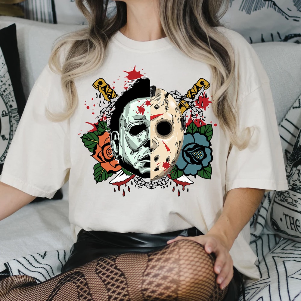 Michael Myers And Jason Vorhees Horror Horror Movie Shirt Halloween Shirt - 3.jpg