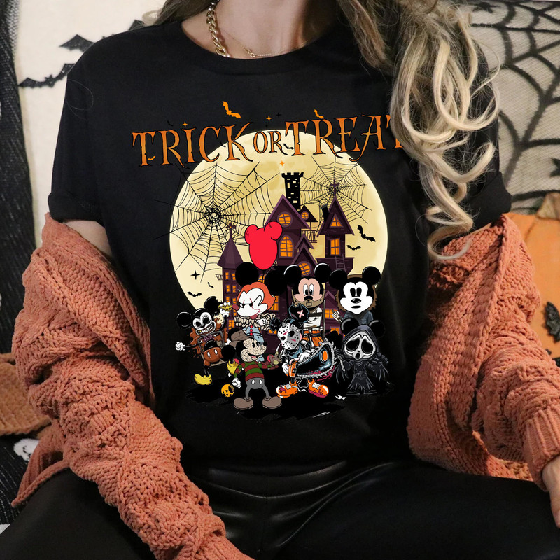 Mickey And Friends Halloween Shirt Mickey Trick Or Treat Shirt Mickey Horror Character Shirt - 2.jpg