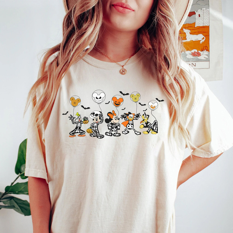 Mickey Characters Halloween Skeleton Shirt, Mickey Halloween Matching Shirt, Mickey Minnie & Friends Tee - 1.jpg