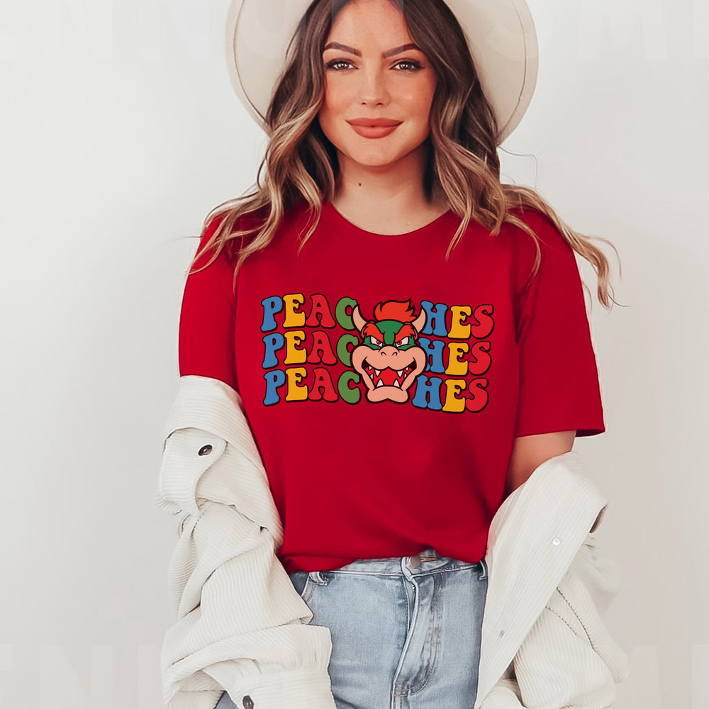 Peaches Peaches Peaches Comfort Colors T-Shirt, Peaches Bowser Song Mario Shirt, Super Mario Sweatshirt, LongSleeve, Hoodie - 4.jpg