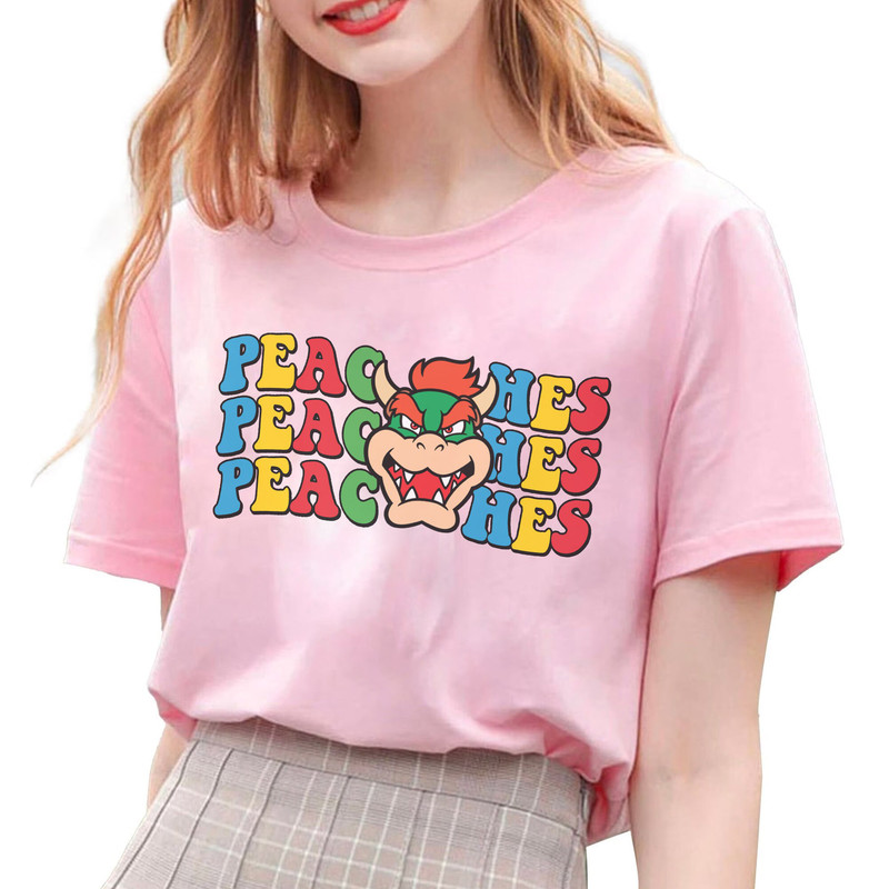 Peaches Peaches Peaches Comfort Colors T-Shirt, Peaches Bowser Song Mario Shirt, Super Mario Sweatshirt, LongSleeve, Hoodie - 5.jpg