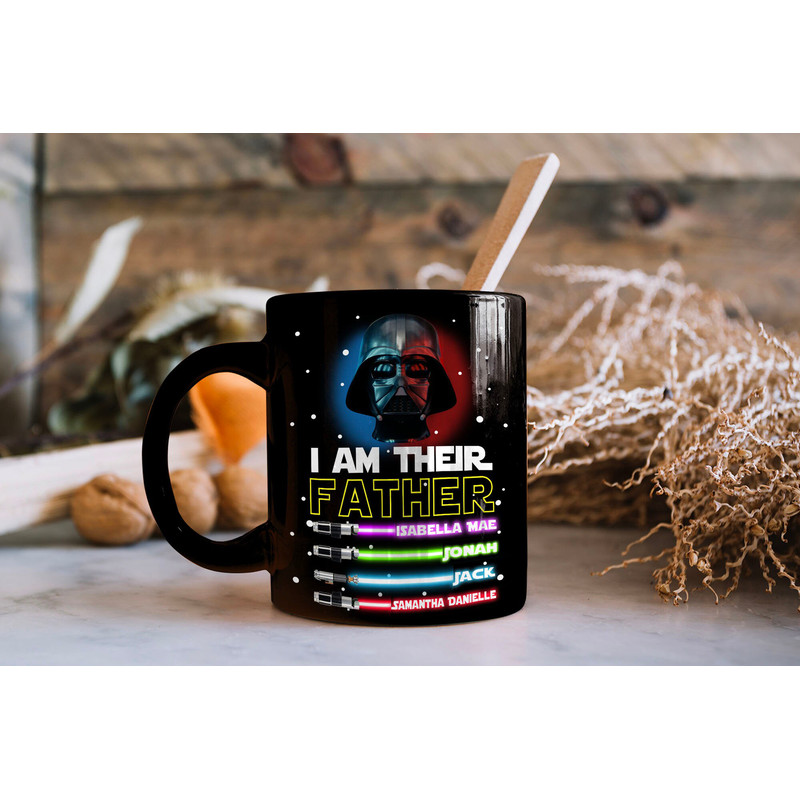 Personalized Darth Vader I Am Their Father Mug Father's Day Gift Names Lightsabers Mug Star Wars Mug Gift from Son & Daughter - 2.jpg