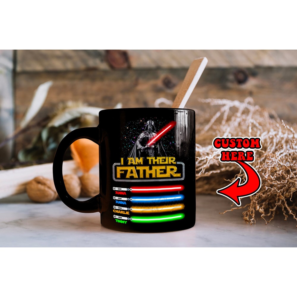 Personalized Darth Vader I Am Their Father Mug Father's Day Gift Names Lightsabers Mug Star Wars Mug Gift from Son & Daughter - 1.jpg