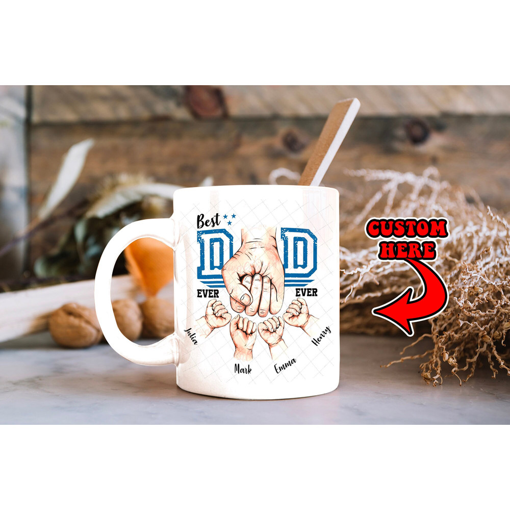 Personalized Best Dad Ever Mug, Custom Father And Kids Bump With Name Mug, Happy Father's Day Gift, Funny Gift For Dad, For Husband - 1.jpg