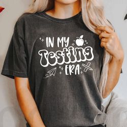 personalized in my testing era tshirt, swiftie teacher, state testing shirt, teacher tshirt gift for her