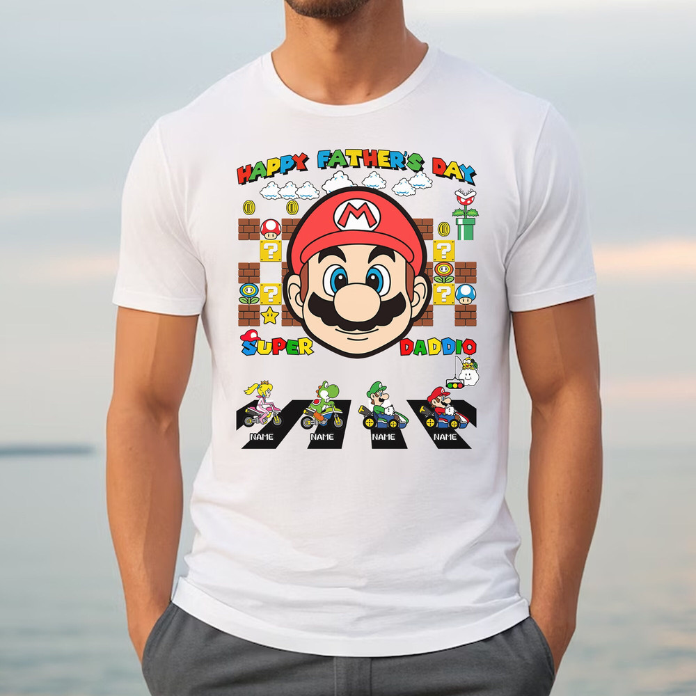 Personalized Super Daddio Shirt, Custom Dad Shirt with Kid Names, Daddy Gamer Shirt, Father's Day Gift Shirt - 2.jpg