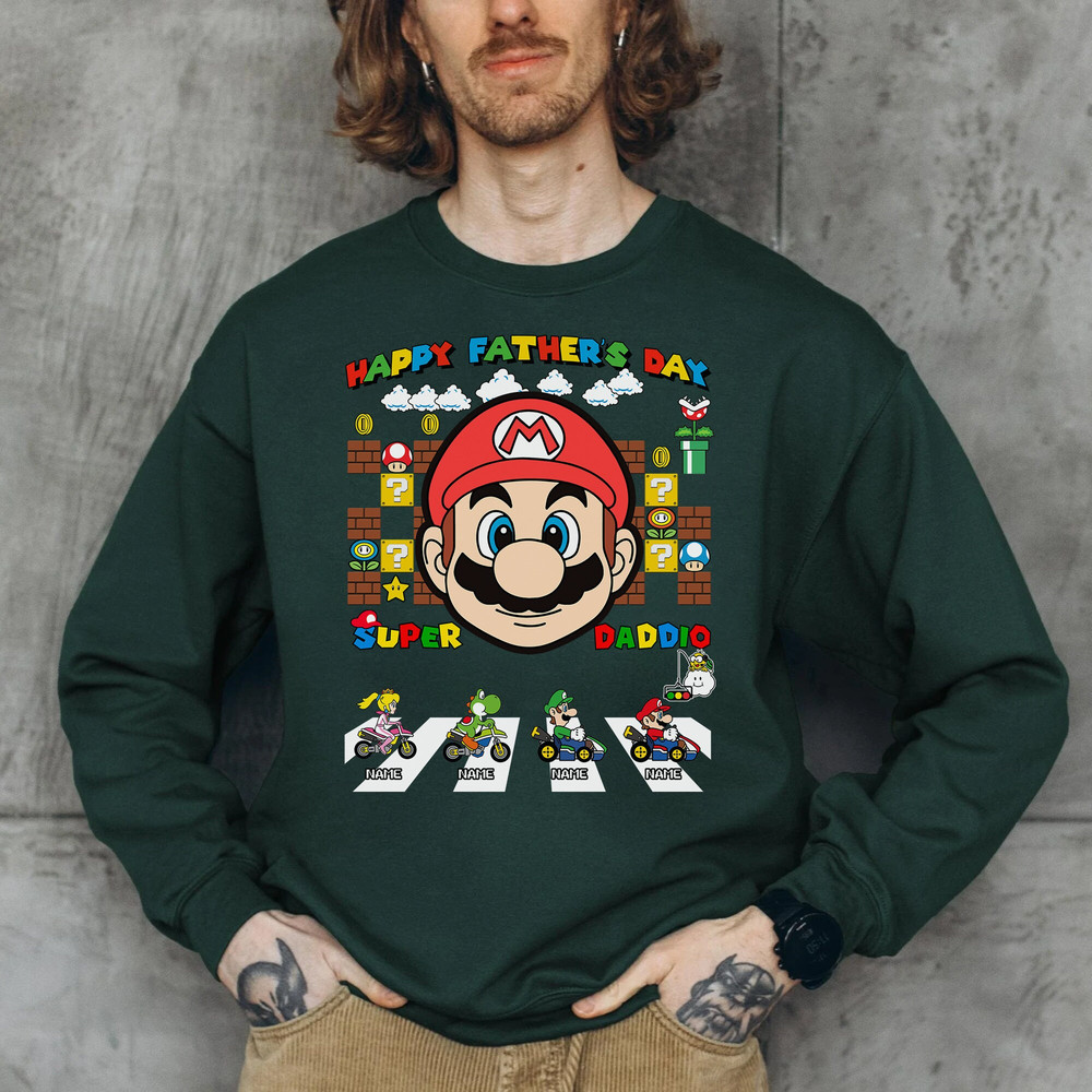 Personalized Super Daddio Shirt, Custom Dad Shirt with Kid Names, Daddy Gamer Shirt, Father's Day Gift Shirt - 5.jpg