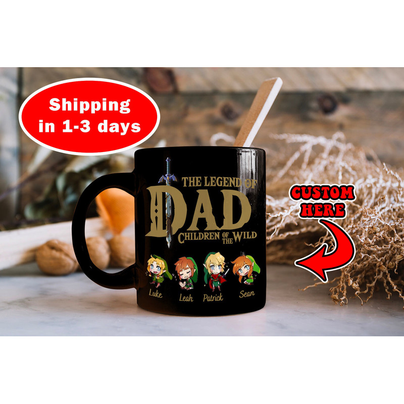 Personalized The Dad Legend Mug, Father & Kids Mug, Gift For Daddy - 2.jpg