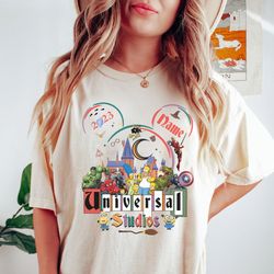 personalized vintage mickey ears universal studios 2023 shirt, avengers character shirt, family simpson shirt