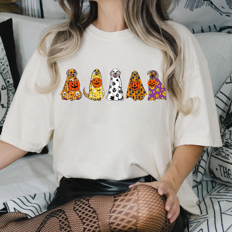 Retriever Dog Ghost Shirt Сute Ghost Dog Shirt Halloween Dog Shirt - 1.jpg