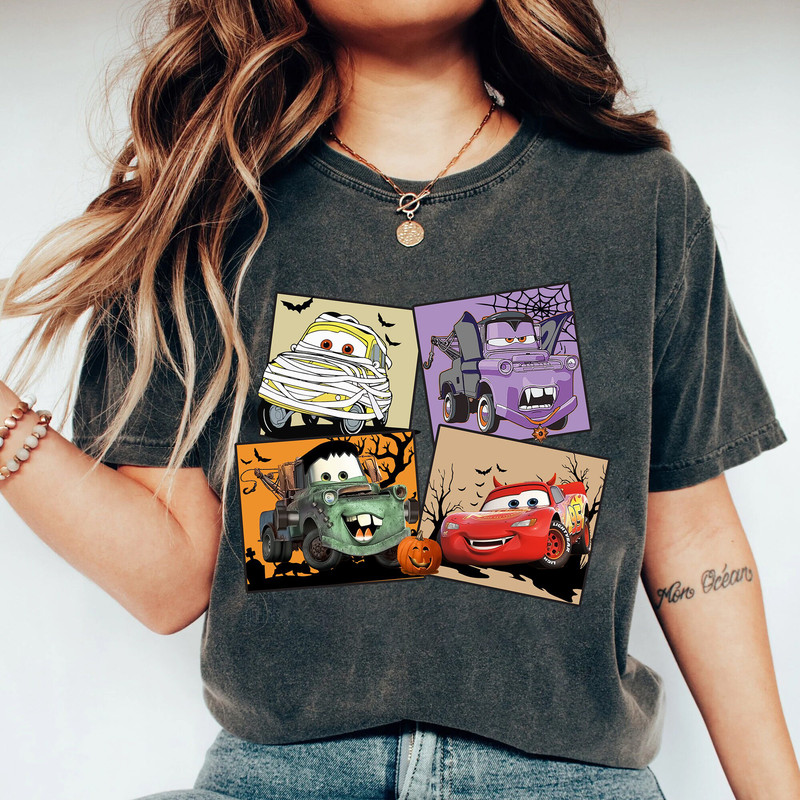 Retro Lightning Mc Queen Halloween Comfort Shirt,  Car Pixar Shirt, Cars Halloween Shirt - 1.jpg