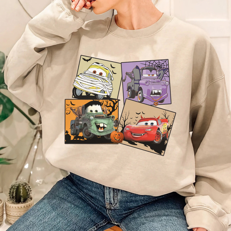 Retro Lightning Mc Queen Halloween Comfort Shirt,  Car Pixar Shirt, Cars Halloween Shirt - 5.jpg