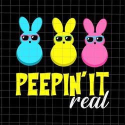 Peep'in It Real Svg, Rabbit Leopard Easter Day Svg, Bunny Rabbit Easter Day Svg, Bunny Bandana Heart Svg, Easter Day Svg