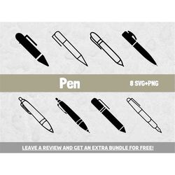 pen svg bundle, svg files for cricut, write svg, pen clipart png, writing svg, school svg, teacher clipart, office svg,