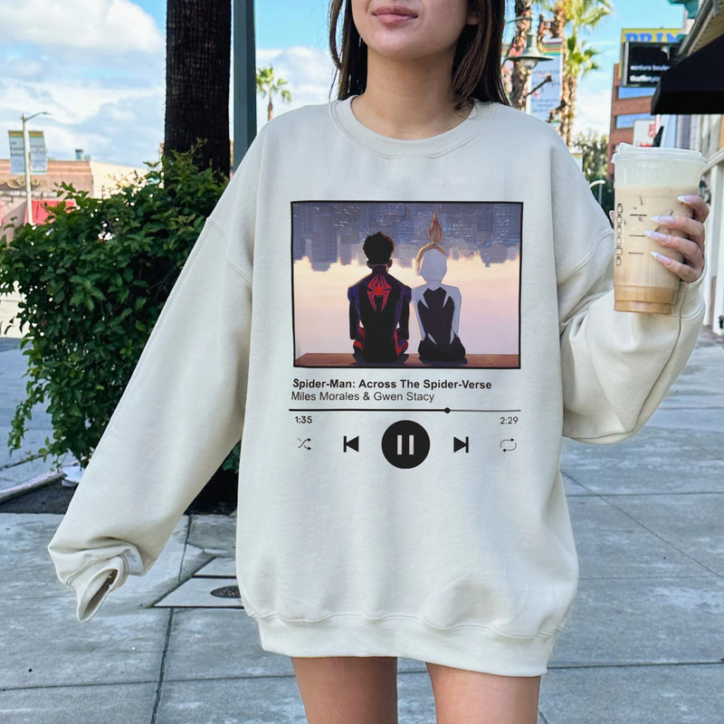 Spiderman Across the Spider-Verse Shirt, Miles Morales and Gwen Stacy Shirt, Marvel Comics Sweatshirt, Spider Punk Tee - 3.jpg