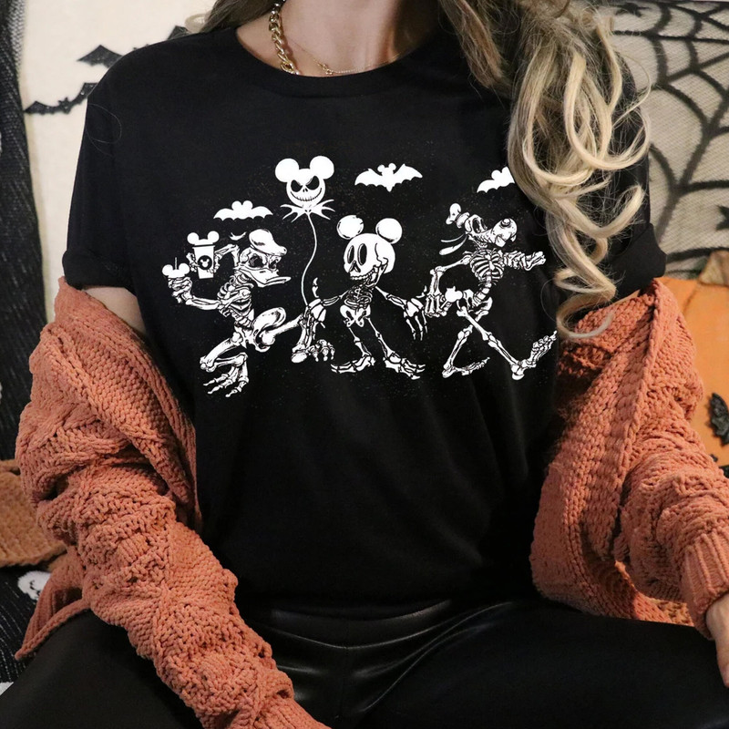 Spooky Mickey And Friends Shirt Skeleton Mickey Shirt Gildan Shirt - 2.jpg