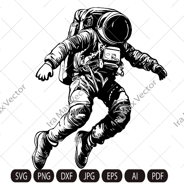 Astronaut SVG, Space SVG, Astronaut Clipart, Astronaut Cut F | Inspire ...