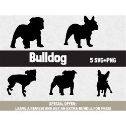 bulldog svg, svg files for cricut, bulldog clipart, dog lover, dog svg, french bulldog, scrapbooking clipart, dog clipar