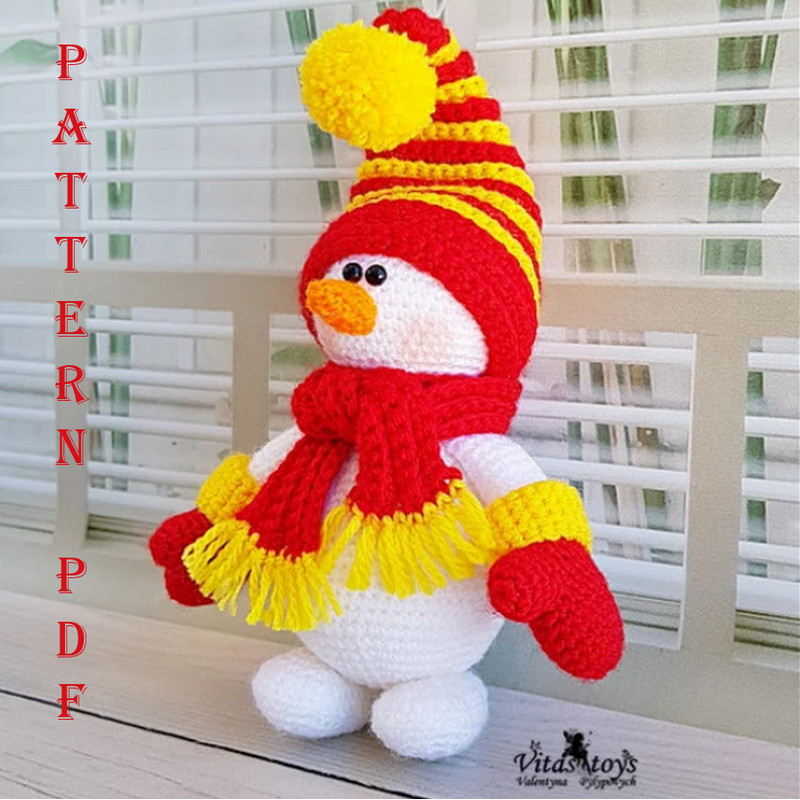 amigurumi doll Christmas Cute Snowman.png