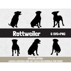 rottweiler svg bundle, svg files for cricut, commercial use svg, dog lover, dog svg files, rottweiler clipart, dog clipa
