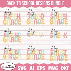 Oh Hey Fourth Grade Svg, Fourth Grade Svg, Back to School Svg, First Day of School, Svg File for Cricut, Fourth Grade Sq