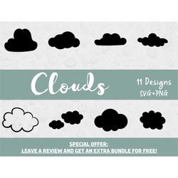 cloud svg, svg files for cricut, clouds svg, cloudy weather, weather svg, weather clipart, cut file for cricut, cloud cl