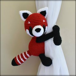 Red Panda Curtain Tieback Crochet Pattern, Red Panda CROCHET PATTERN