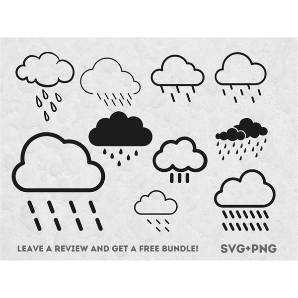 Rain Cloud SVG, Clouds Svg, Rainy Weather SVG, Svg files for | Inspire ...