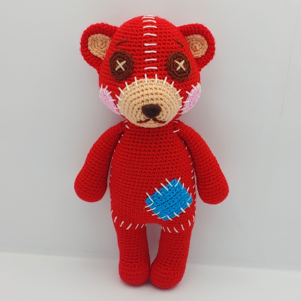 crochet toy Red Teddy Bear.jpg