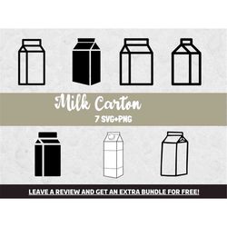 milk carton svg bundle, svg files for cricut, milk clipart, milk svg, carton png, drink clipart, drink svg, food and dri