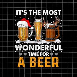 it's the most wonderful time for a beer christmas png, beer christmas png, drink beer xmas png, love beer png