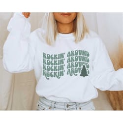 rockin around svg, christmas svg, rockin around christmas tree svg, christmas quotes svg, christmas sayings svg png cut