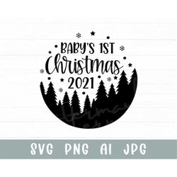 baby's 1st christmas svg, baby christmas ornament svg, baby ornament svg, baby first christmas 2021 svg png clipart cut