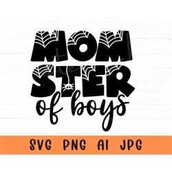 momster svg, momster of boys svg, mom of boys svg, halloween svg, halloween mom svg, mama of boys svg png clipart cut fi