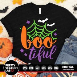 bootiful svg, halloween cut files, boo svg, dxf, eps, png, funny quote, spooky clipart, fall svg, halloween shirt design