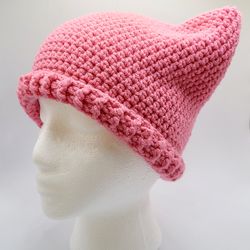 cat hat, cat beanie, pink cat ears beanie, women's beanie, cat hat