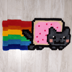 Nyan Cat Handmade Custom Tufted Rug