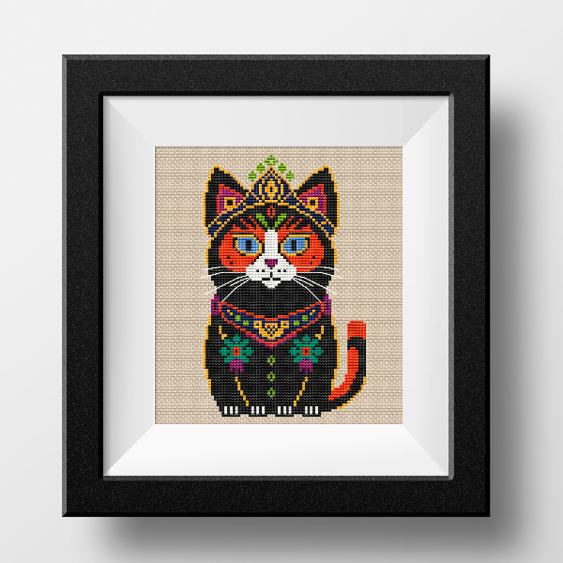 counted cat cross stitch pattern
