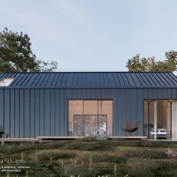 modern cabin house, 16ft by 42ft, 680 sq. ft. tiny house