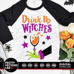 halloween svg, drink up witches svg, funny halloween saying cut files, witches svg, dxf, eps, png, autumn, party sign sv