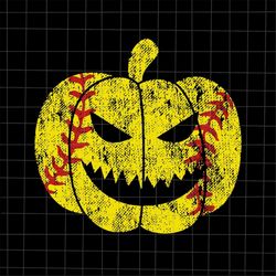 Pumpkin Scary Baseball Svg, Softball Player Scary Pumpkin Svg, Pumpkin Baseball Scary Svg, Softball Pumpkin Halloween Pn