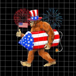 bigfoot believers american flag png, bigfoot 4th of july png, bigfoot png, american flag png, patriotic day png, fourth