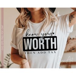 know your worth svg png, sassy svg, funny svg, sarcastic svg, motivational - inspirational svg quotes and sayings cut fi