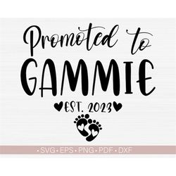 Promoted To Gammie Svg, Est. 2023 Svg, Established Year Svg,New Gammie Svg,Png,Eps,Dxf,Pdf Gammie To Be Svg,New Baby Svg