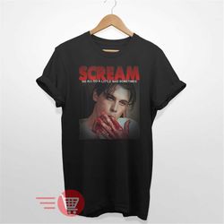 vintage scream movie shirt, we all go little mad sometimes loomis shirts, scary movie lover gift, killer fan t-shirt, 90